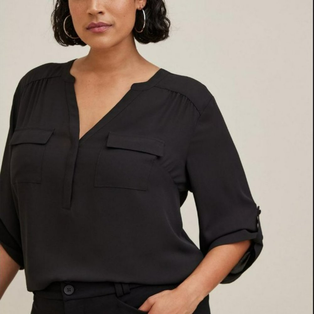 Harper Georgette Pullover 3/4 Sleeve Blouse